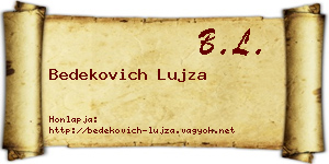 Bedekovich Lujza névjegykártya